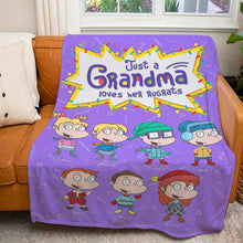 Load image into Gallery viewer, Custom Grandma Blanket - Just a Grandma Loves Her Rugrats Blanket PopCulturePrints

