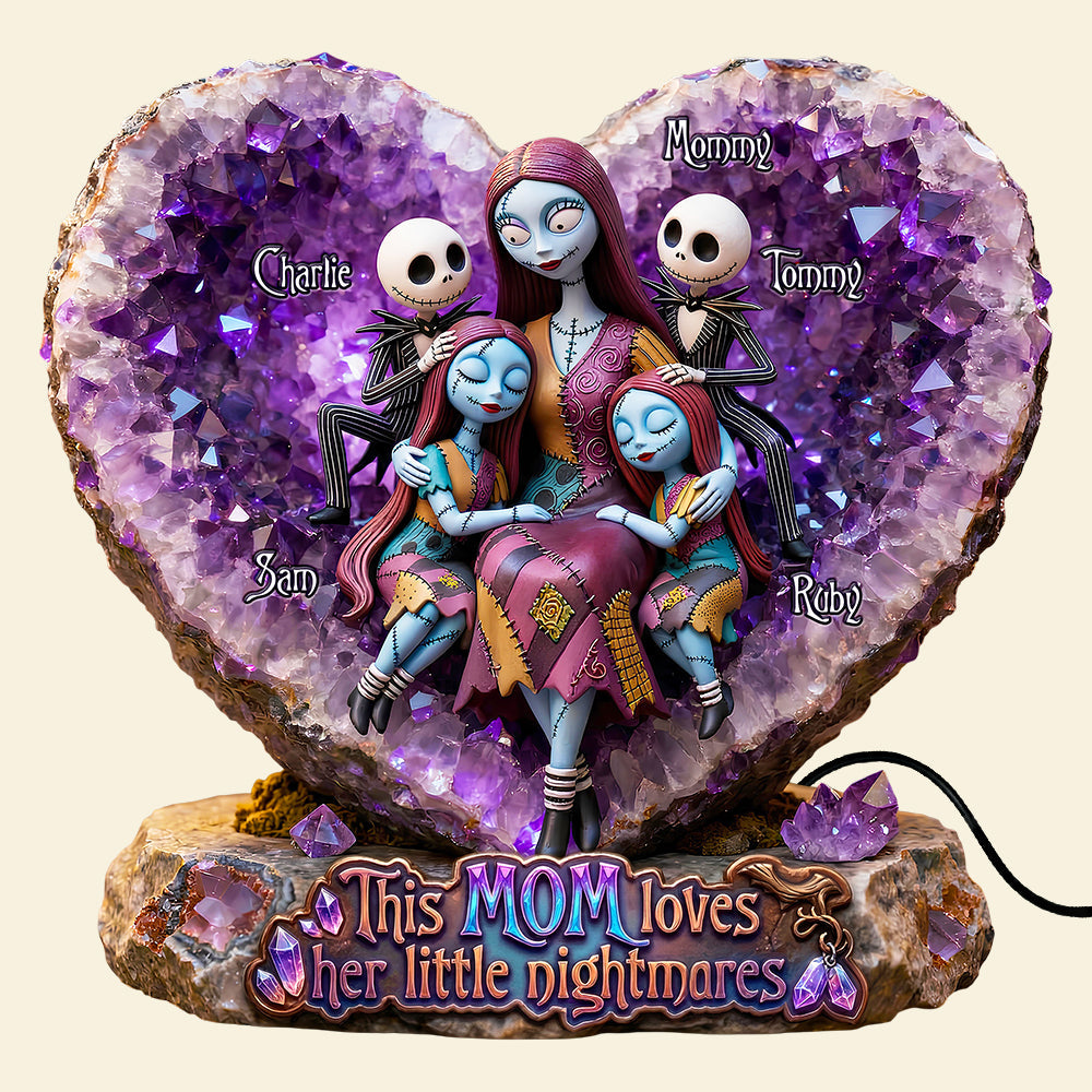 This MOM loves her little nightmares - Dark Fantasy Mom & Kids Light Box - Personalized Gift for Mom, Grandma, and Kids Light Box PopCulturePrints