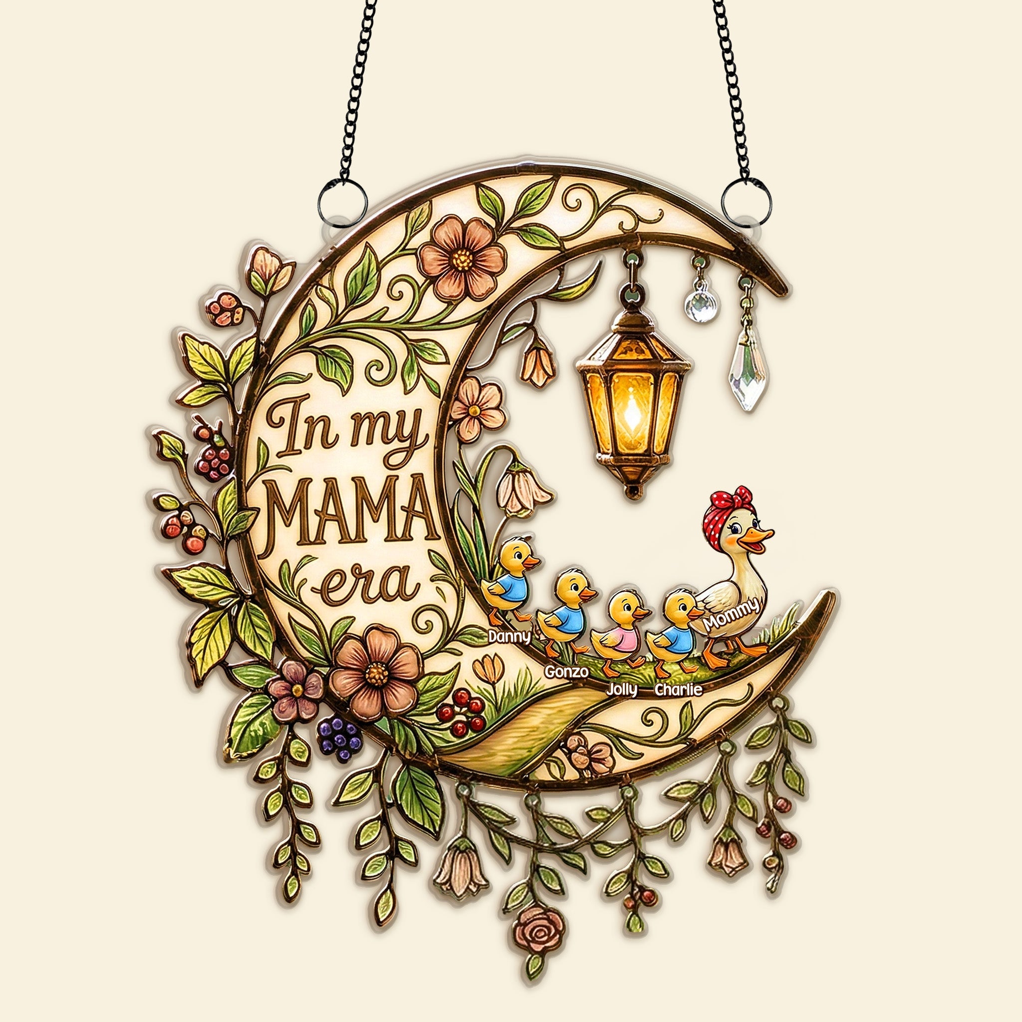 "In My Mama Era" - Personalized Suncatcher Ornament, A Perfect Gift for Moms and Grandmas Ornament PopCulturePrints