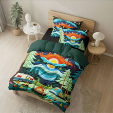 Load image into Gallery viewer, Camping Lover Quilt Bed Set - Perfect Gift for Nature Enthusiasts Blanket PopCulturePrints
