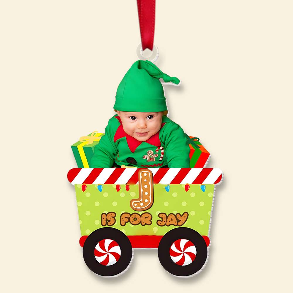 Personalized Christmas Ornament for Kids - Custom Photo & Name Ornament PopCulturePrints