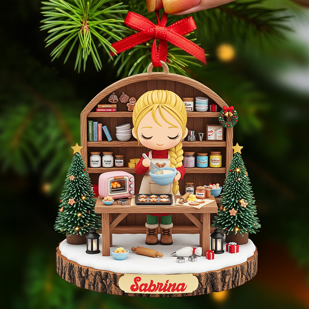 Baking Memories - Personalized Acrylic Ornament for Bakers Ornament PopCulturePrints