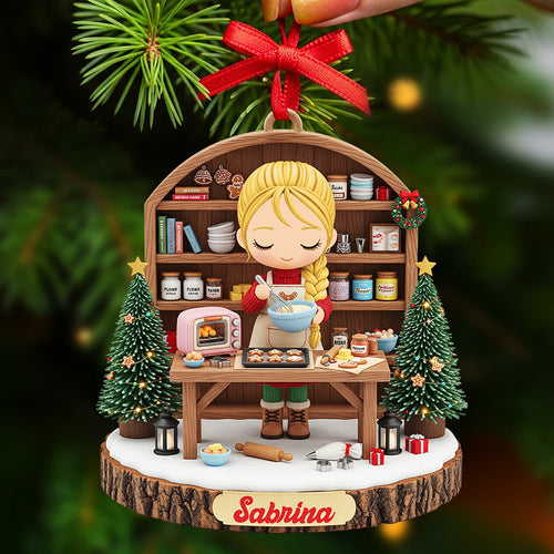 Baking Memories - Personalized Acrylic Ornament for Bakers Ornament PopCulturePrints