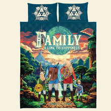 Load image into Gallery viewer, Personalized Family Quilt Bed Set - Fantasy Adventure Theme Blanket PopCulturePrints
