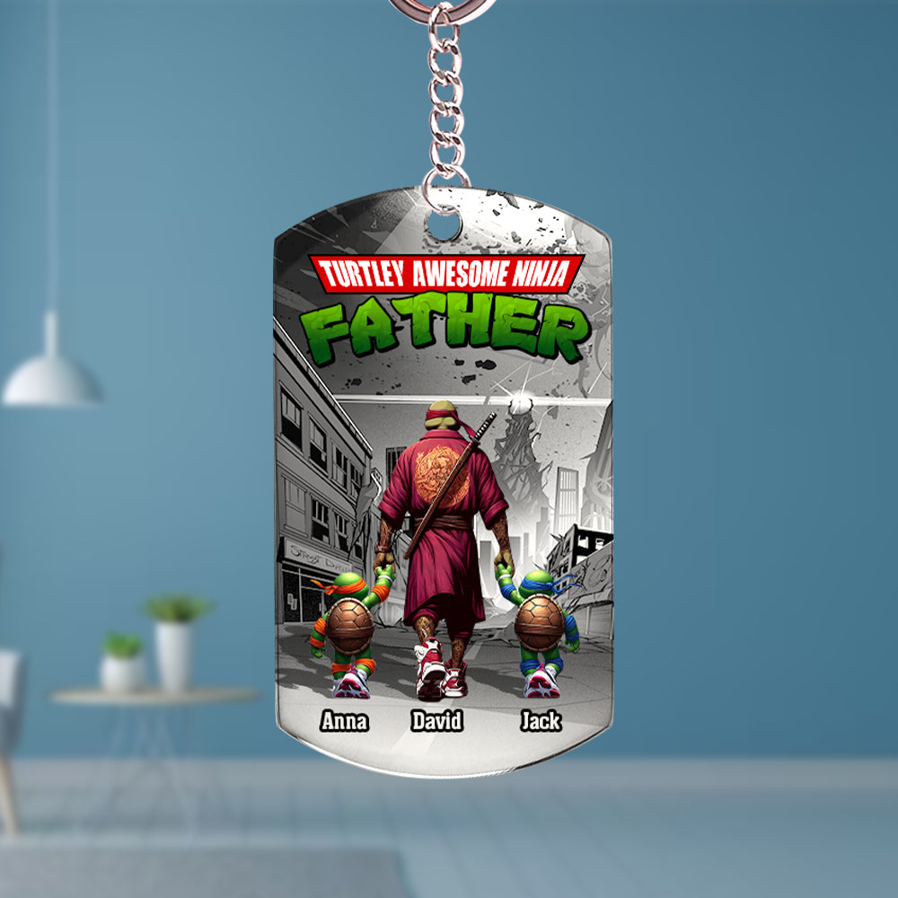 Custom Ninja Turtle Dad Keychain Keychains PopCulturePrints