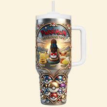 Load image into Gallery viewer, "Pokémom: We Choose You!" - Personalized Mother's Day Tumbler Handle Gift for Mom &amp; Grandma Tumbler Cup PopCulturePrints
