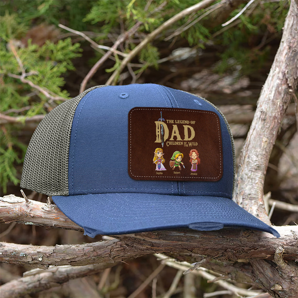 Legend of Dad Personalized Distressed Cap - Themed Gift for Father's Day Caps PopCulturePrints