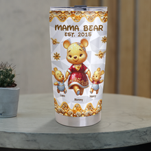 Load image into Gallery viewer, Mama Bear Love: Custom Tumbler for Mom - Perfect Personalized Gift Tumbler Cup PopCulturePrints
