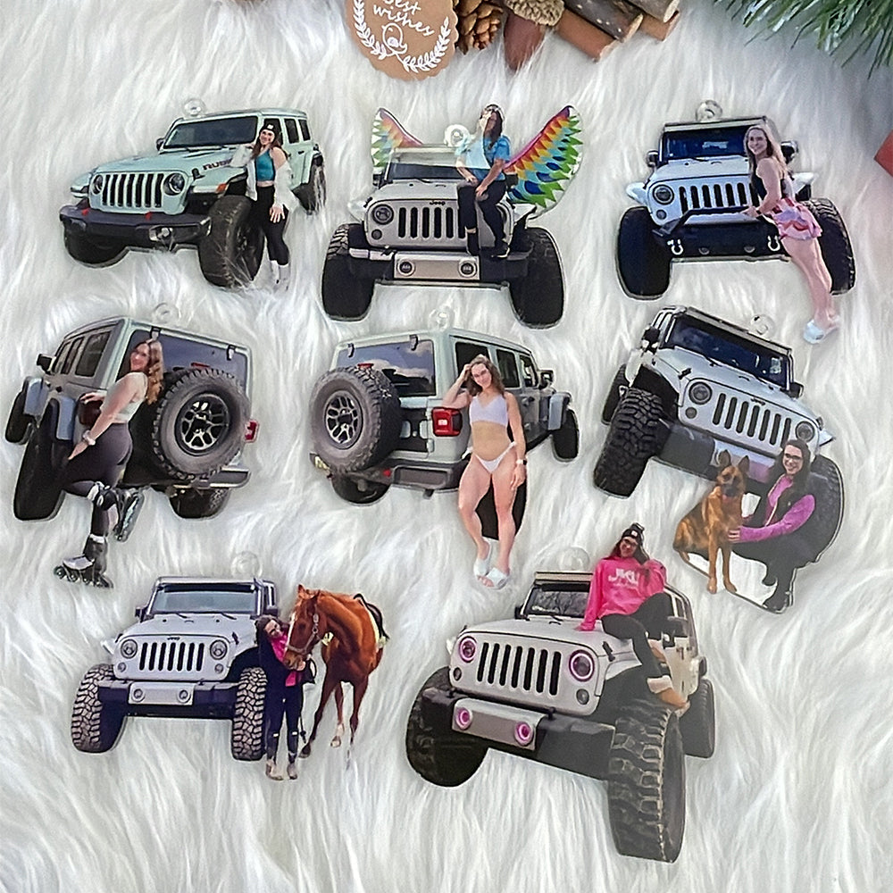 Custom Off-Road Car Photo Ornaments - Personalized Gifts