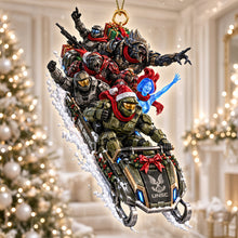 Load image into Gallery viewer, Ride into Joy with Customizable The Master Sleigh Ornament

