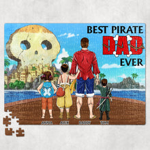 Load image into Gallery viewer, Personalized Best Pirate Dad Ever Jigsaw Puzzle
