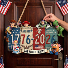 Load image into Gallery viewer, Celebrate Freedom with Patriotic Friends Acrylic Sign - Personalized Gift for Friends &amp; Family Acrylic Sign PopCulturePrints
