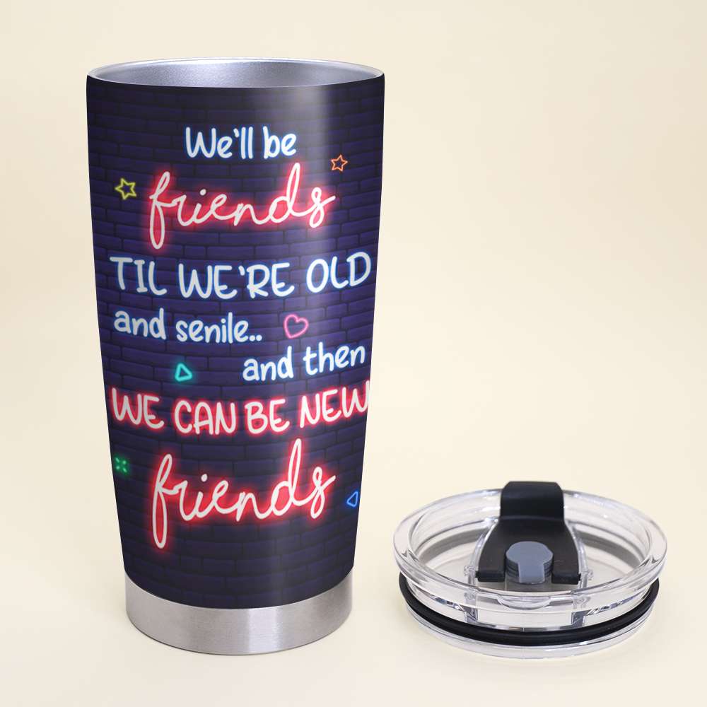 Personalized Best Friend Tumbler - Forever Friendship Gift Tumbler Cup PopCulturePrints