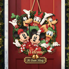 Load image into Gallery viewer, "Welcome Home!" Adorable Characters Wooden Sign - Personalized Gifts for Family and Friends Wood Sign PopCulturePrints
