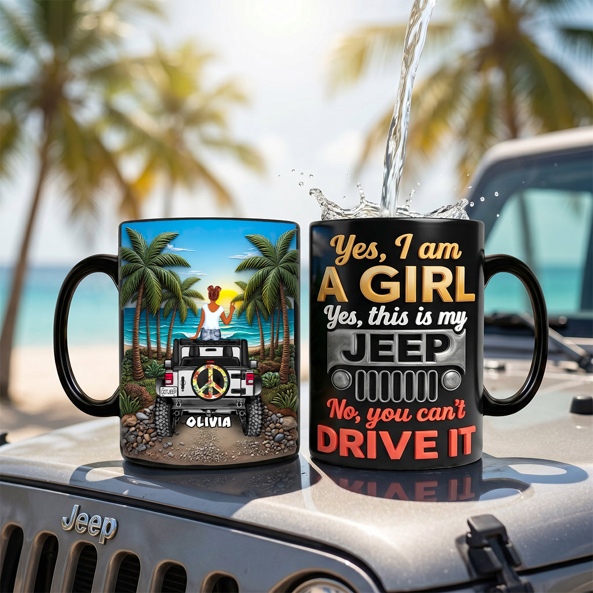 Adventure Girl Magic Coffee Mug - Personalized Gift for Off-road Lovers Coffee Mug PopCulturePrints