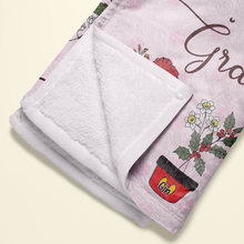 Load image into Gallery viewer, Personalized Grandma Blanket - Flower Garden Design
