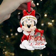 Load image into Gallery viewer, &quot;Treasure Every Moment with Grandkids&quot; - Personalized Custom Photo Ornament - Perfect Gift for Grandparents, Kids, and Families Ornament PopCulturePrints
