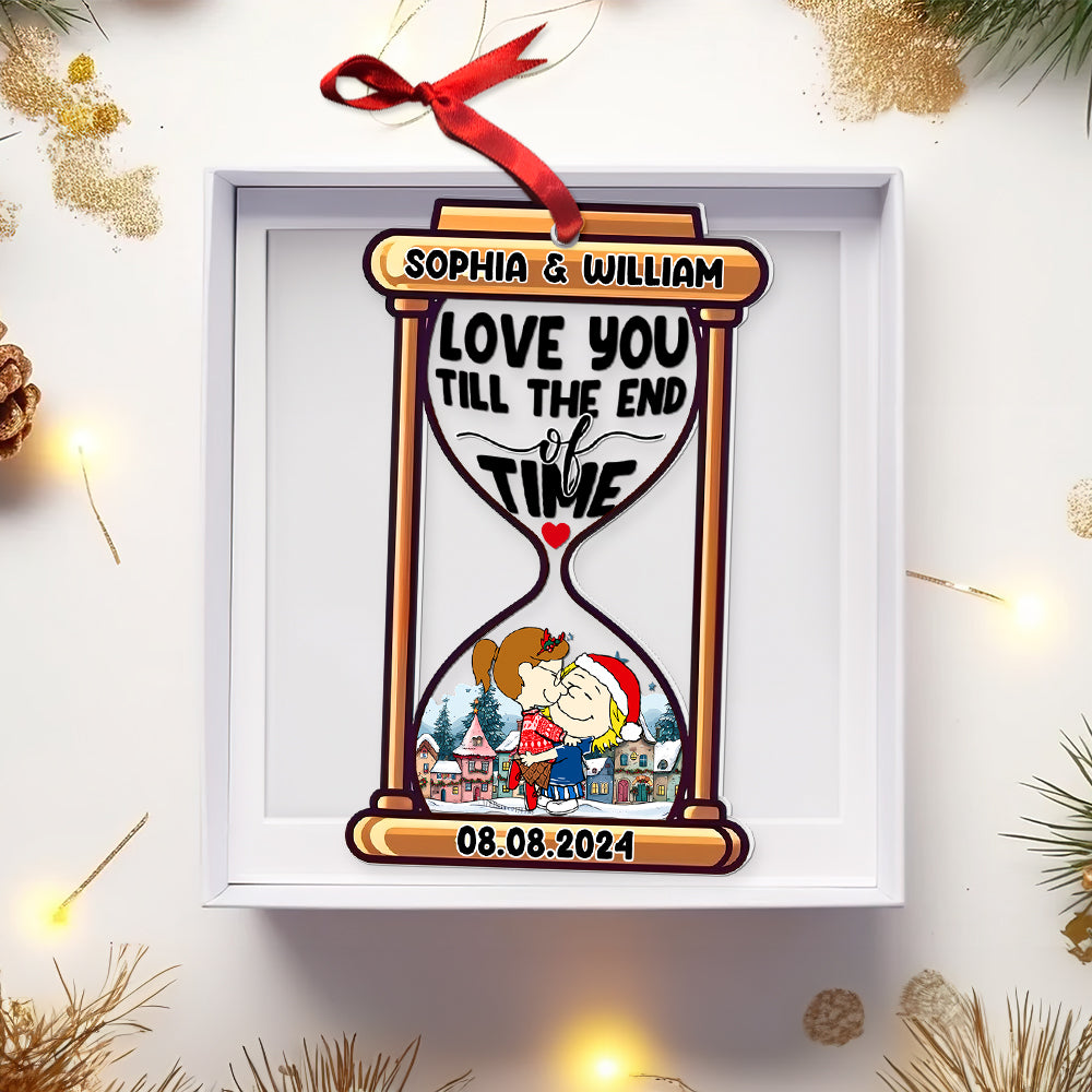 Personalized Christmas Couple Ornament - Love You Till the End of Time