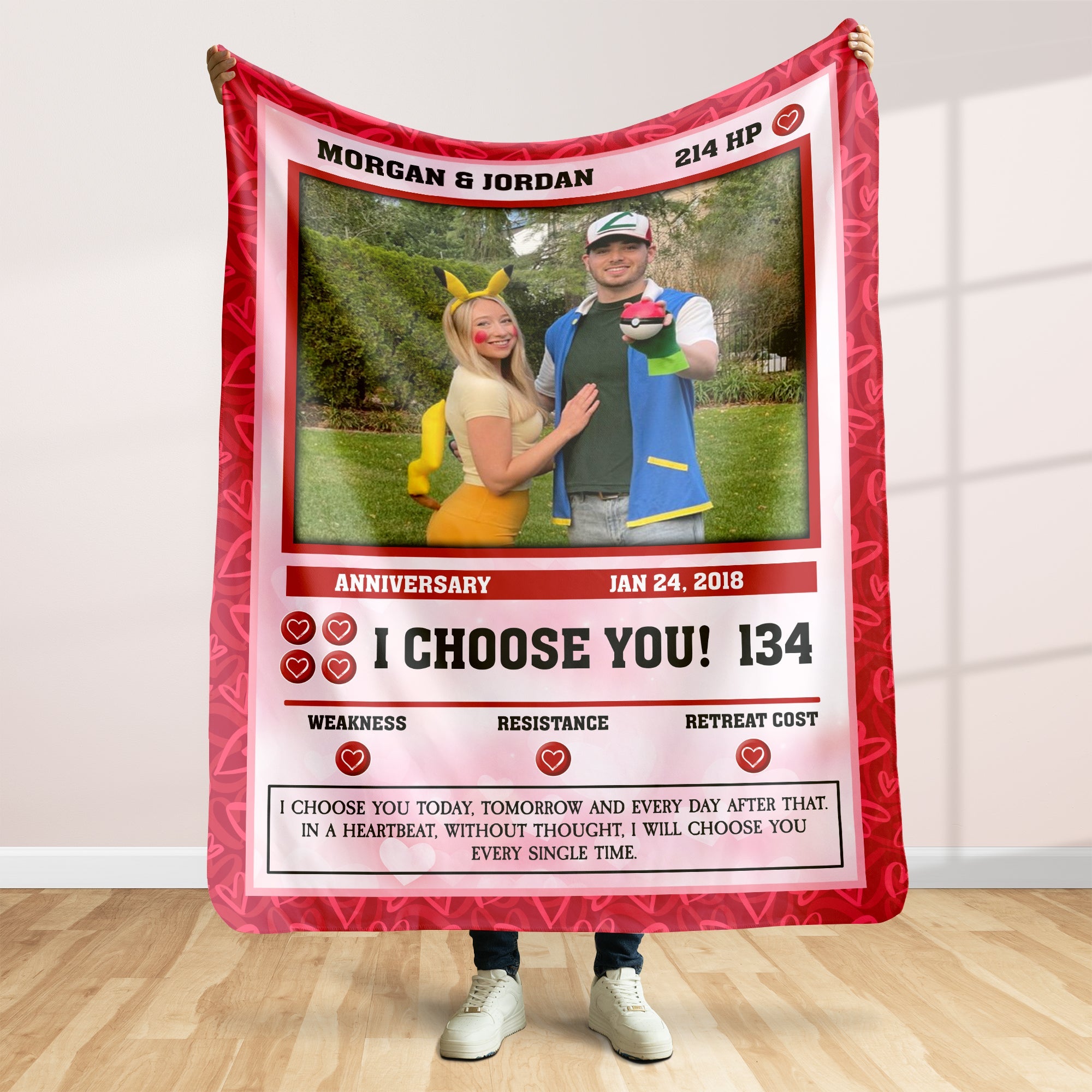 Personalized Couple Blanket - I Choose You Every Day | Unique Valentine's Day Gifts Blanket PopCulturePrints
