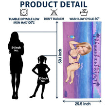 Load image into Gallery viewer, Salty Lil Beach - Custom Photo Personalized Beach Towel Beach Towel PopCulturePrints
