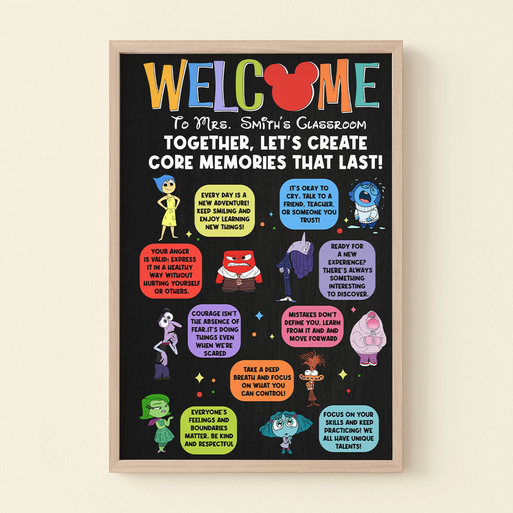 Personalized Teacher Welcome Poster - Create Core Memories in Classroom