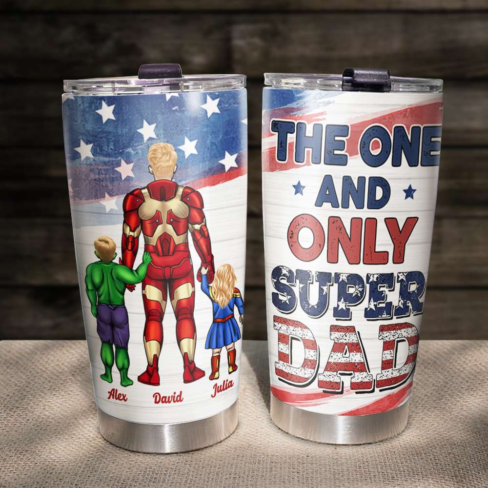 The One And Only Super Dad Personalized Tumbler