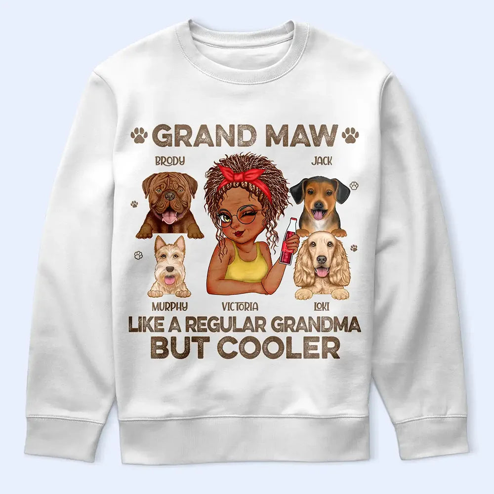 Grand Maw: Like A Regular Grandma But Cooler - Personalized T-Shirt for Grandmas T-shirt PopCulturePrints