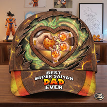Load image into Gallery viewer, "Best Super Saiyan Dad Ever" - Personalized Adventure Dad Classic Cap - Gift for Dad, Grandpa, and More Caps PopCulturePrints
