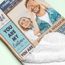 Load image into Gallery viewer, Personalized Couple Blanket - You Are My Life Now And Forever Blanket PopCulturePrints
