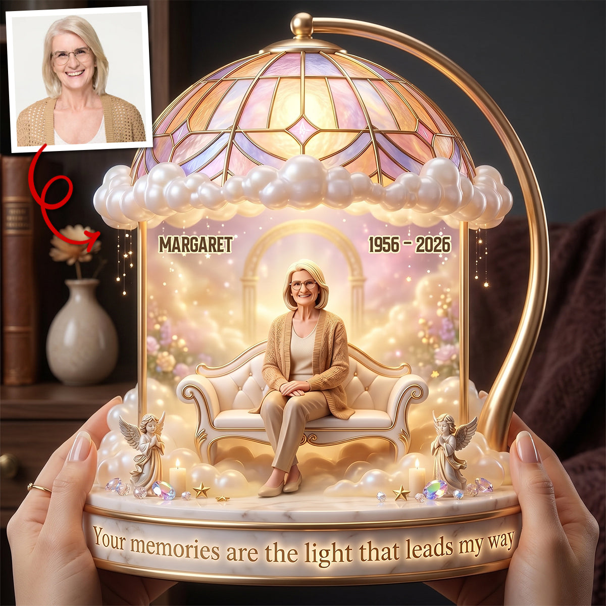 Your Memories Are the Light That Leads My Way - Custom Acrylic Light Box for In Loving Memory Light Box PopCulturePrints