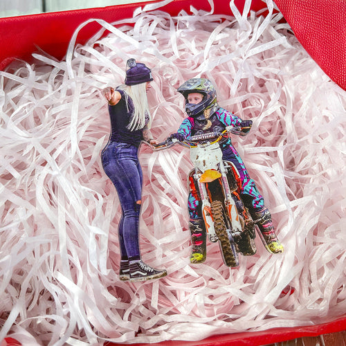Personalized Motocross Photo Ornament - Unique Gift for Motocross Lovers Ornament PopCulturePrints