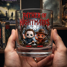 Load image into Gallery viewer, "Embrace Your Dark Side" - Father Of Nightmares Round Glass - Personalized Gift for Dads and Grandpas Glass PopCulturePrints
