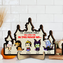 Load image into Gallery viewer, Personalized Magical Family Castle Wood Sign
