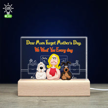 Load image into Gallery viewer, Dear Mom, I Woof You Every Day - Personalized LED Light for Dog Moms Led Night Light PopCulturePrints
