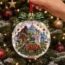 Load image into Gallery viewer, Celebrate 40 Years of Adventure: Personalized Legend of Zelda Christmas Ornament
