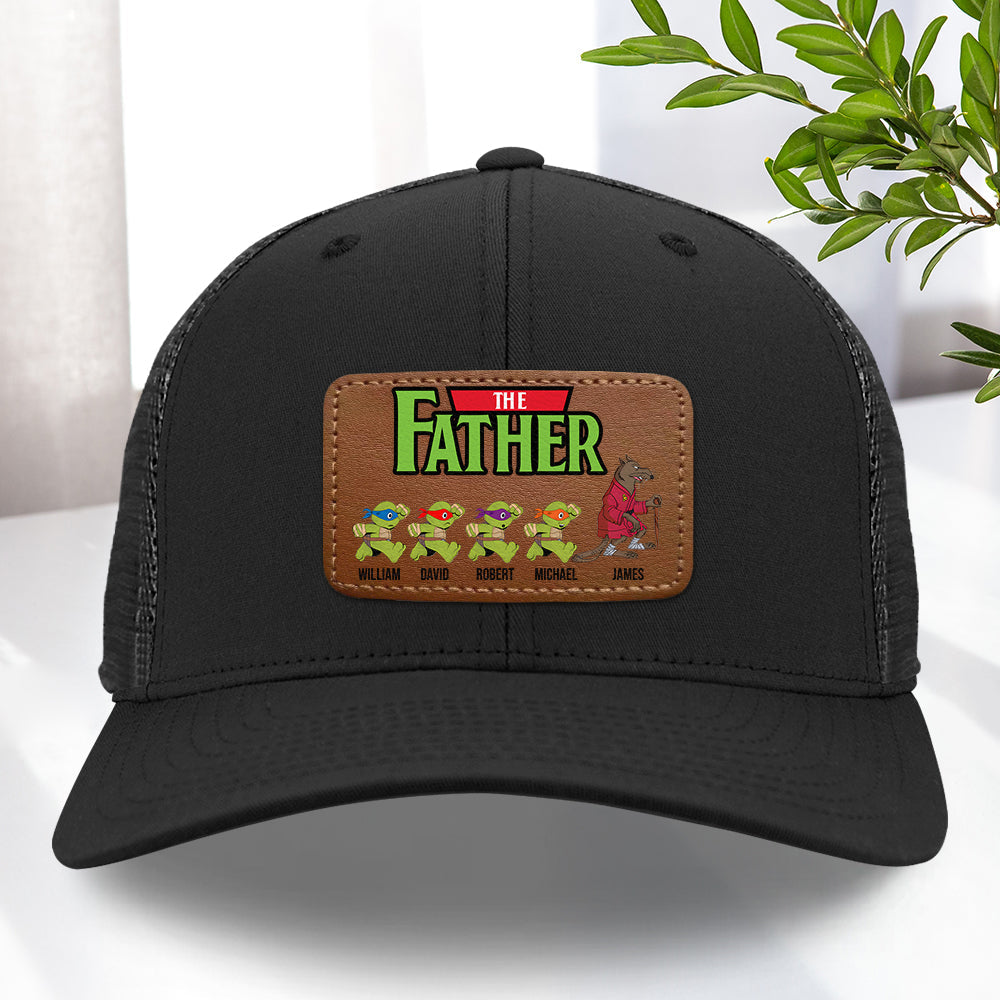 Custom Father's Day Leather Patch Hat - Pop Culture Inspired