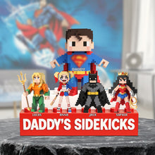 Load image into Gallery viewer, “Heroes are Made, Not Born” – Pixel Super Dad Plaque - Personalized Gifts for Dads, Grandpas, and More Shaped Plaques PopCulturePrints
