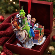 Load image into Gallery viewer, “Celebrate the Magic of Winter!” - Dashing Through The Snow Acrylic Ornament, Personalized Gift for Everyone Ornament PopCulturePrints
