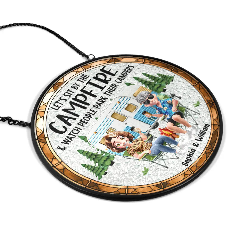 Making Memories One Campsite At A Time - Personalized Stained Glass Window Hanging Suncatcher Suncatcher Ornament PopCulturePrints