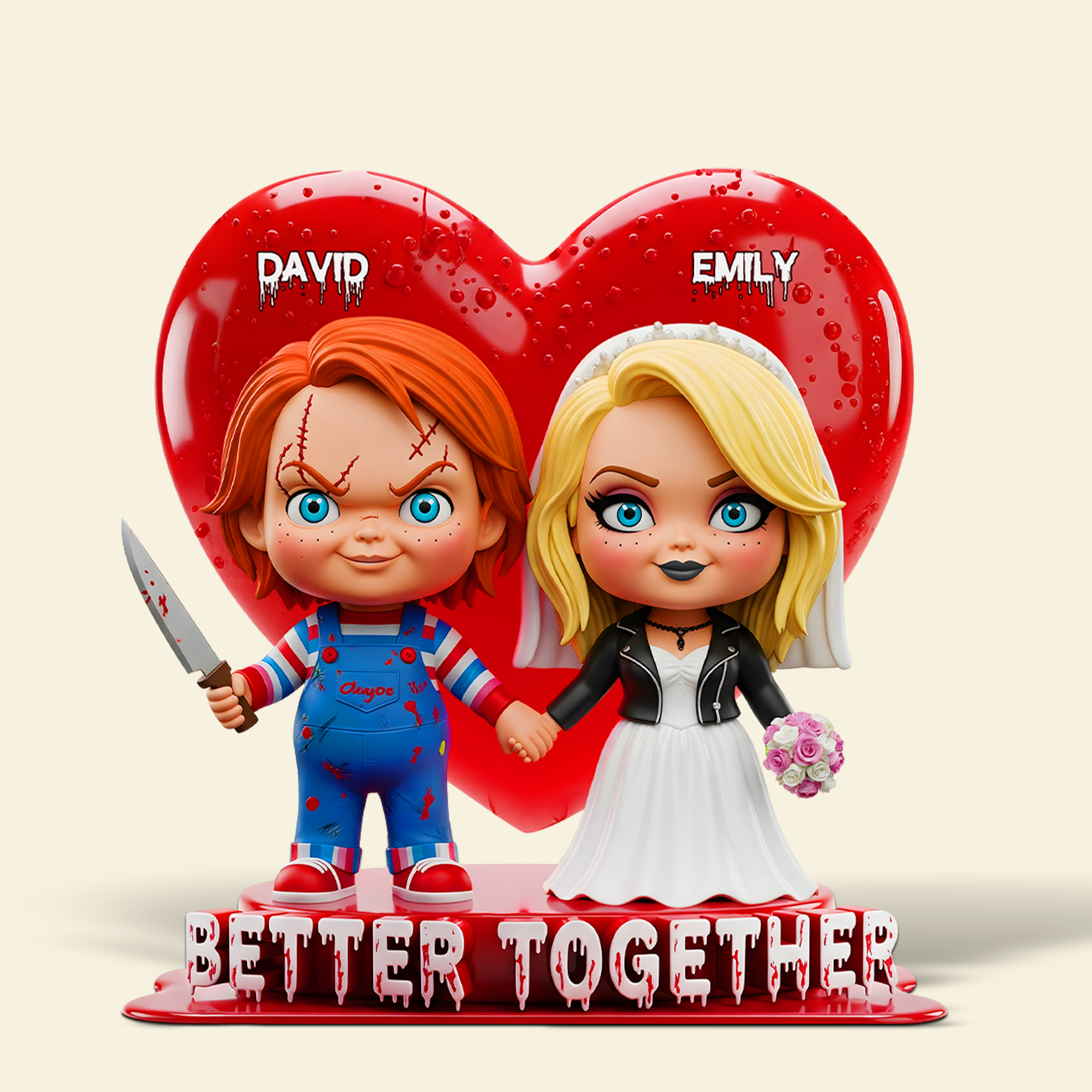 Better Together - Personalized Horror Couple Acrylic Plaque Shaped Plaques PopCulturePrints