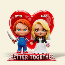 Load image into Gallery viewer, Better Together - Personalized Horror Couple Acrylic Plaque Shaped Plaques PopCulturePrints
