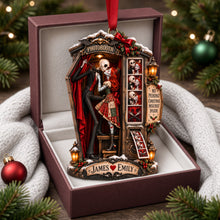 Load image into Gallery viewer, “Love Beyond the Grave” - Spooky Couple Acrylic Ornament - Personalized Christmas Gift for Couples Ornament PopCulturePrints
