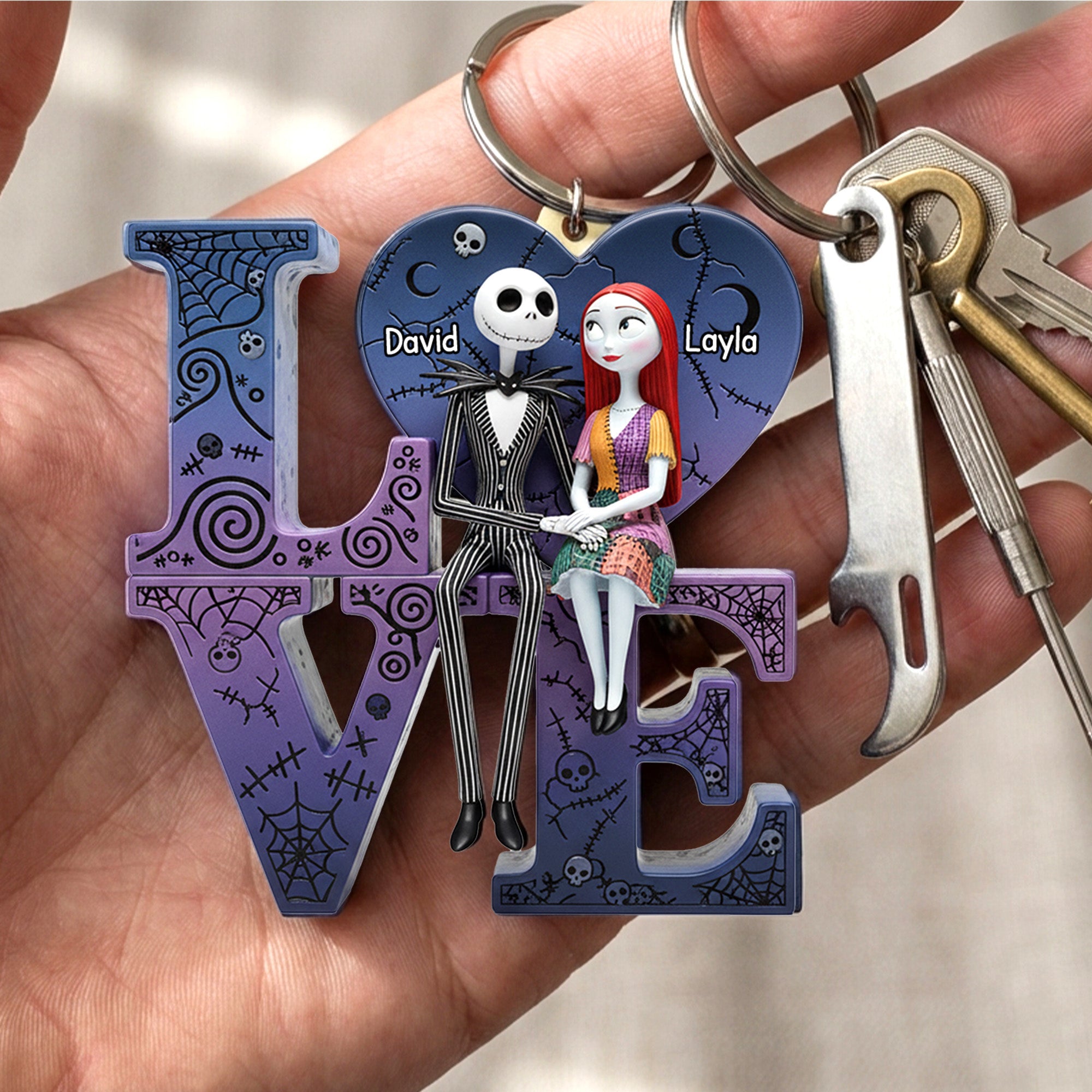 Love Story Keychain - Personalized Gifts for Couples Keychains PopCulturePrints