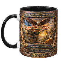 Load image into Gallery viewer, “Land of the Free - Personalized Mug for Hunters” - Custom Gift for Outdoor Enthusiasts Coffee Mug PopCulturePrints
