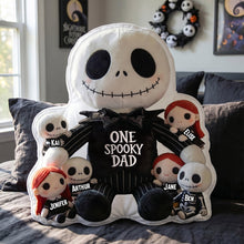 Load image into Gallery viewer, "One Spooky Dad" - Custom Shape Pillow - Personalized Gift for Dads and Grandpas Pillow PopCulturePrints
