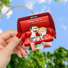 Load image into Gallery viewer, Personalized Naughty Couple Movie Night Ornament - Fun Valentine&#39;s Day Gifts for Couples Ornament PopCulturePrints
