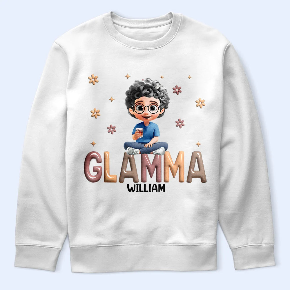 Grandma's Joy: Personalized Cartoon T-Shirt - Gift for Grandma, Perfect for Mother's Day T-shirt PopCulturePrints