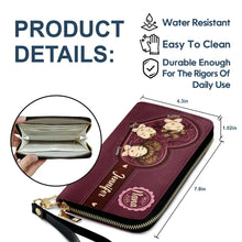 Load image into Gallery viewer, Best Mom Ever - Personalized Leather Long Wallet with Cute Chibi Kids Design Leather Long Wallet PopCulturePrints
