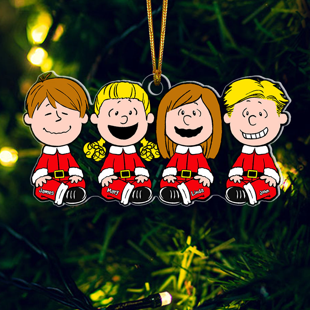 Custom Cartoon Characters Family Christmas Ornament