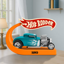 Load image into Gallery viewer, Hot Rod Love: Vintage Muscle Machine Plaque - Personalized Gifts for Car Enthusiasts Shaped Plaques PopCulturePrints
